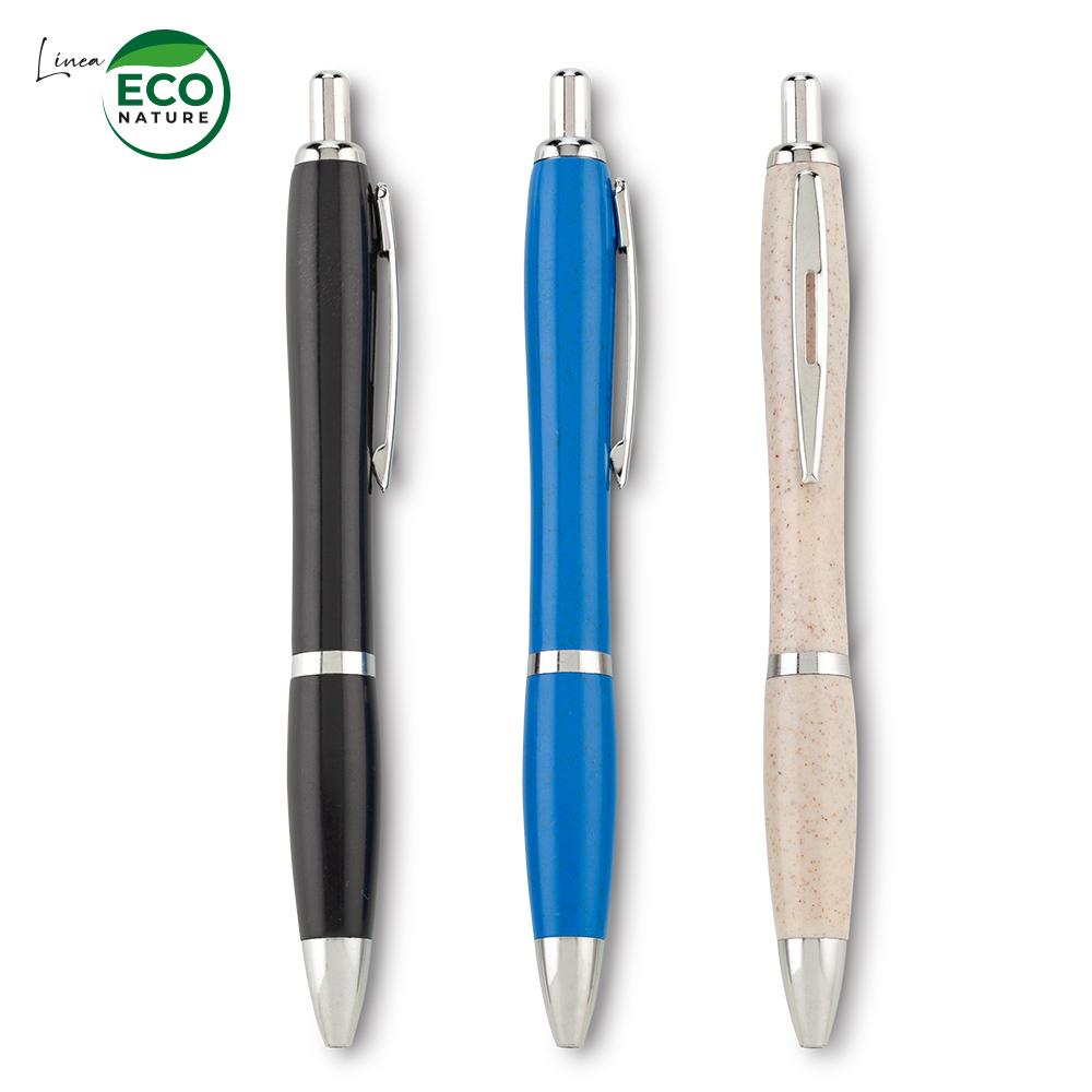 Boligrafo ventura eco fibra de trigo Azul front