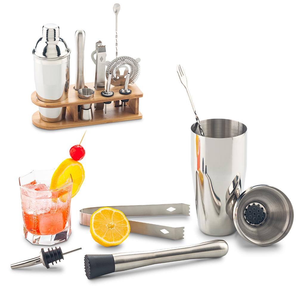 Set de bar martini Silver front