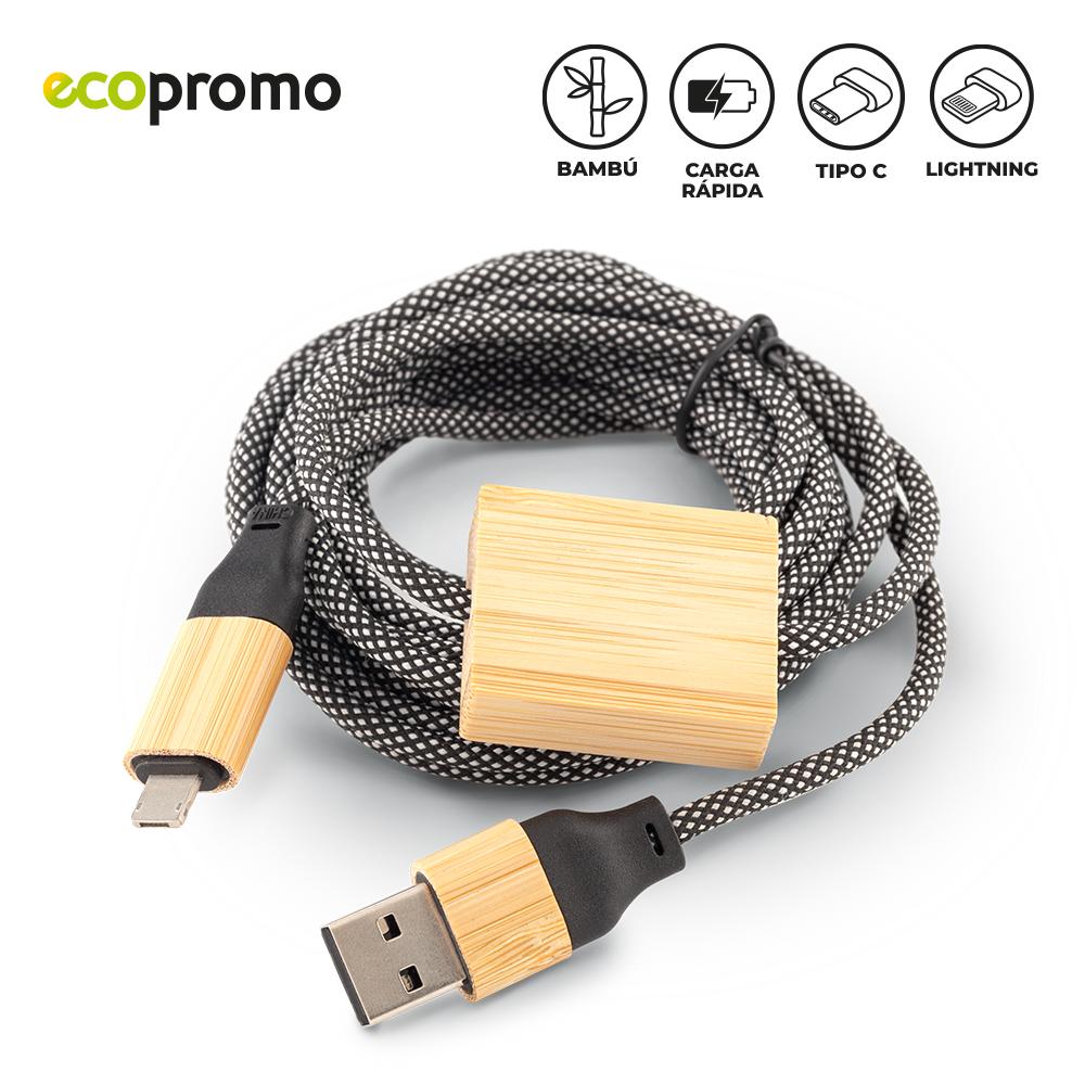 Cable multicargador eco fast 65w Gris miniatura 3