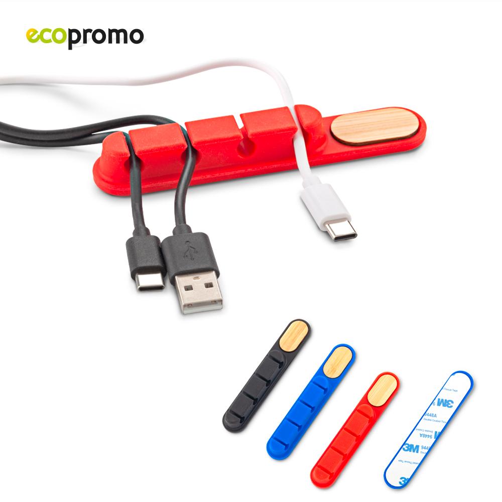 Organizador de cables flex Azul front