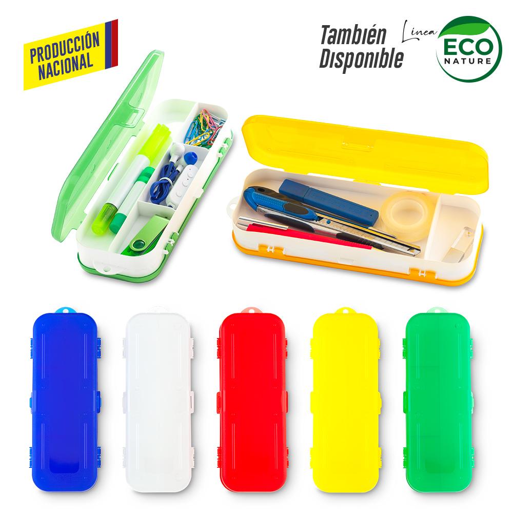 Estuche plastico de tres cuerpos - produccion nacional produccion nacional Amarillo front