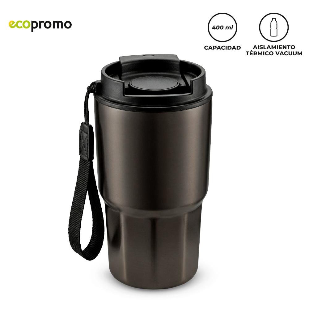 Mug metálico dewar 400 ml nuevo Gris Oscuro miniatura 4