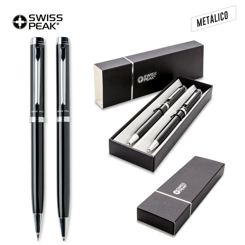 Set de bolígrafos swisspeak luzern Negro front