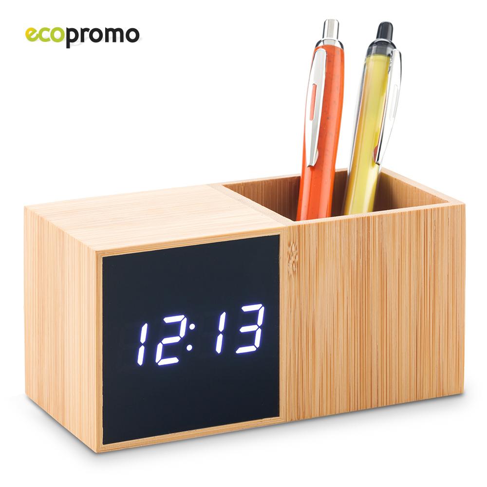Reloj con portaboligrafo bamboo Bamboo miniatura 4