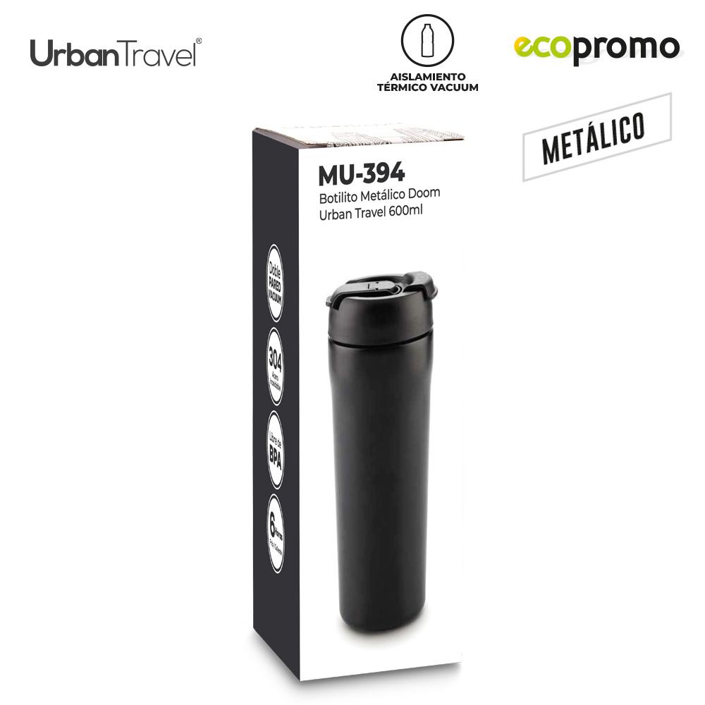 Botilito metálico doom urban travel 600ml Negro miniatura 6