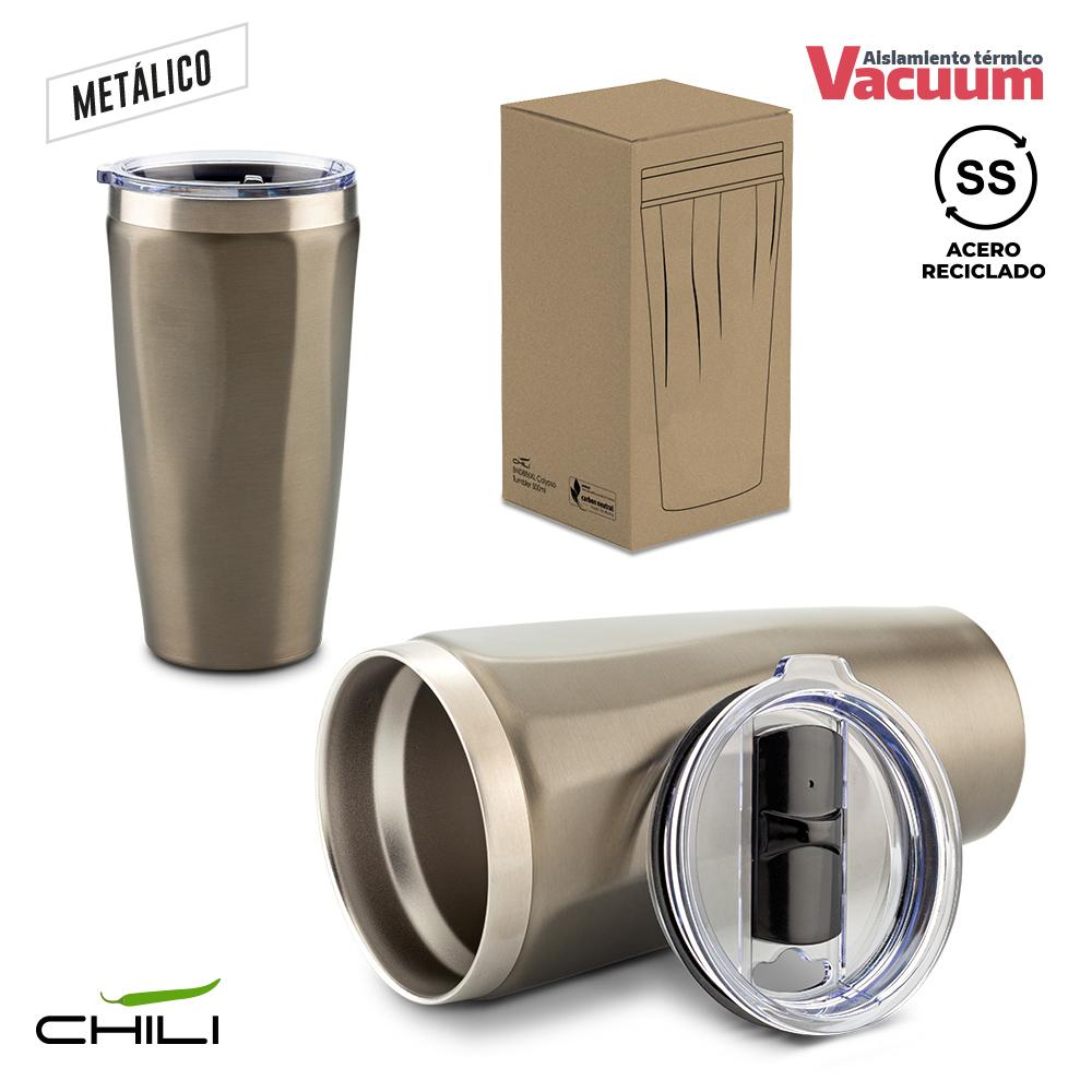 Mug metalico calypso chili 500ml Gris Oscuro front