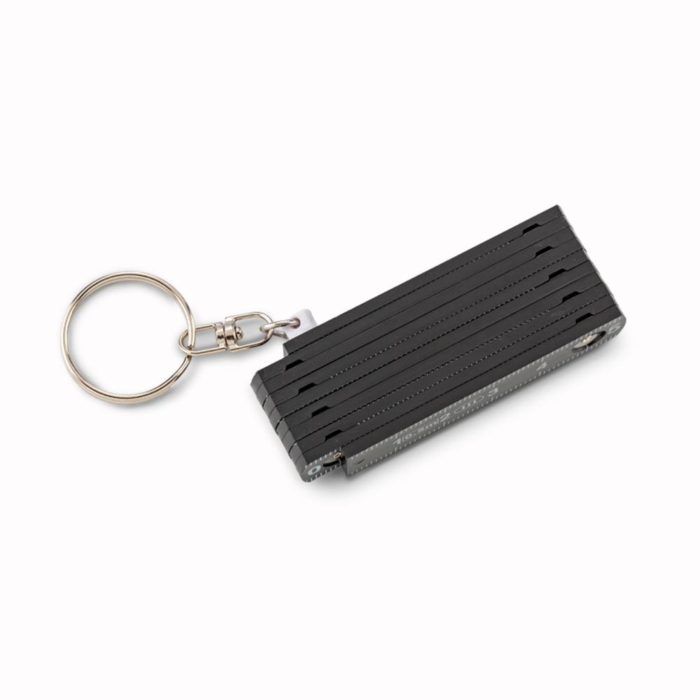 Regla plegable con llavero Negro miniatura 4