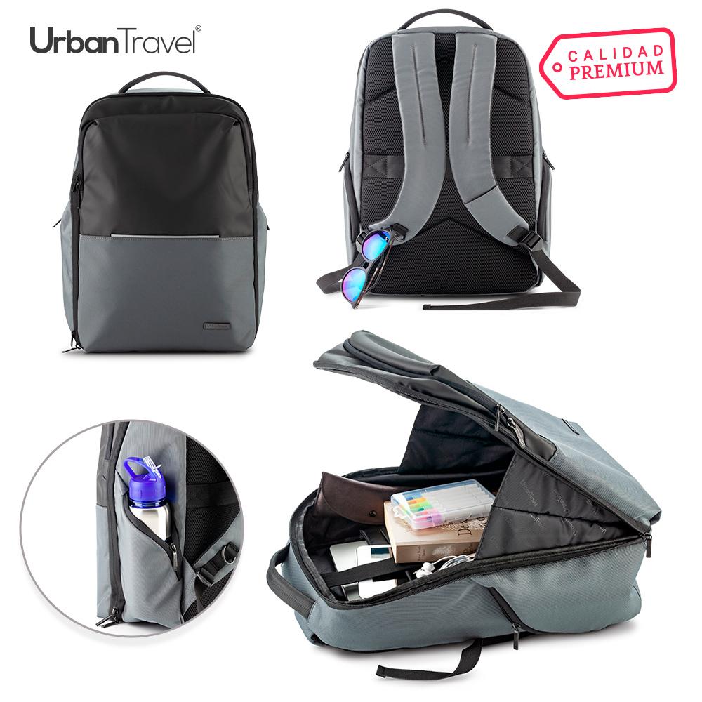 Morral backpack kepler urban travel Negro-gris front