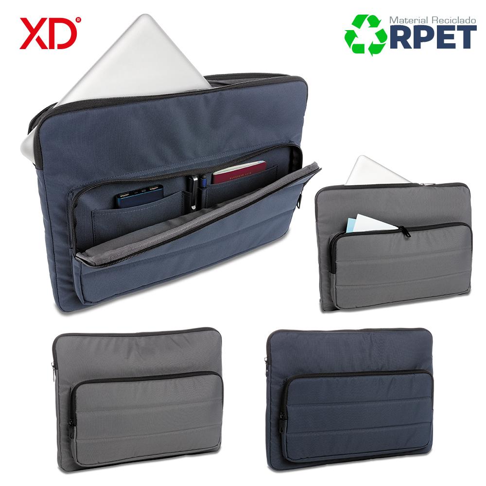 Funda portalaptop impact rpet Azul front