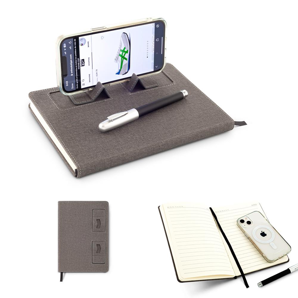 Libreta arista Gris front