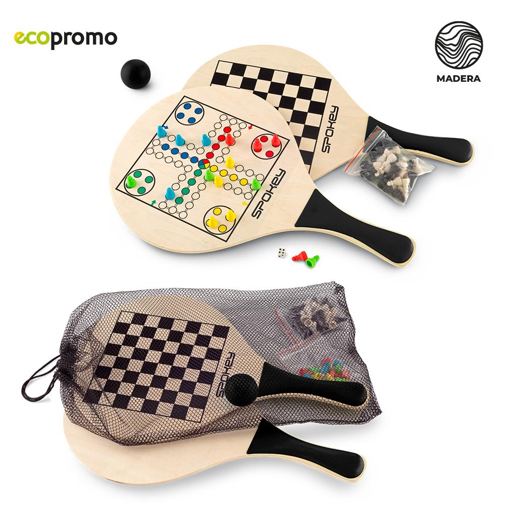 Juego de raquetas board game Natural front