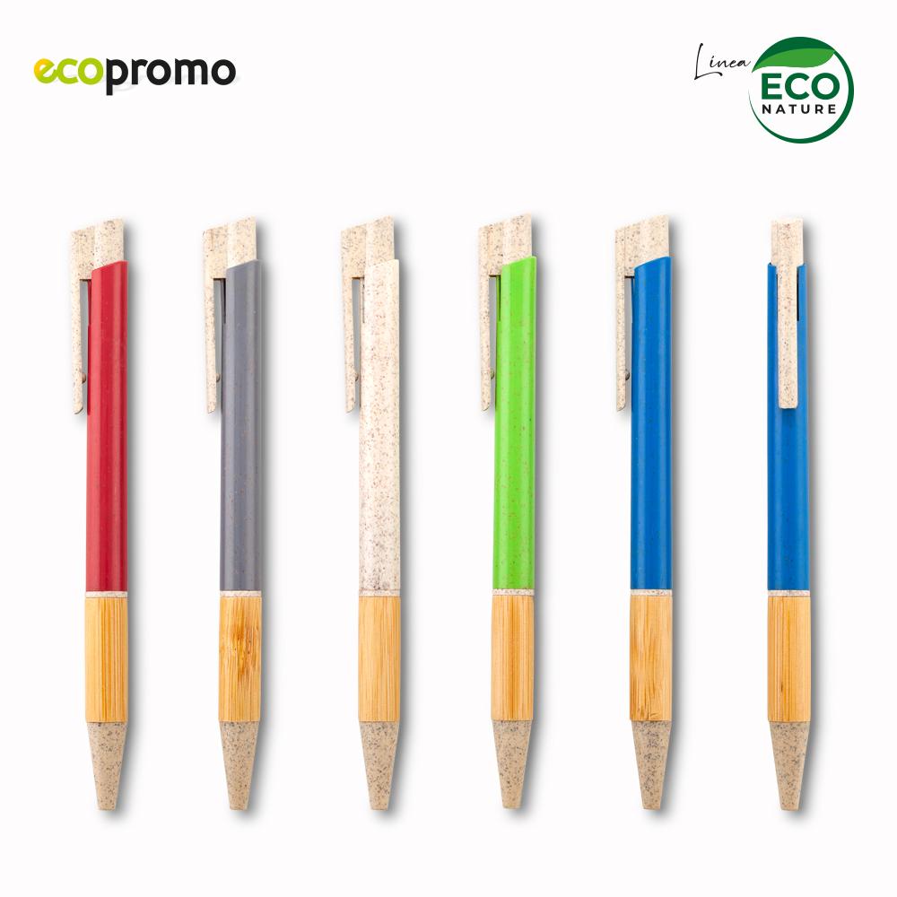 Bolígrafo summit eco bamboo Azul Royal front