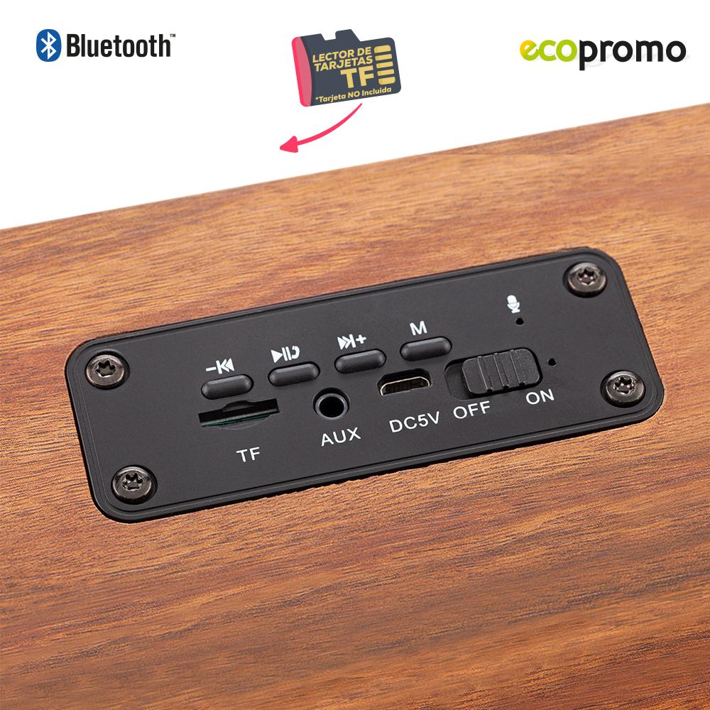 Speaker bluetooth retro bamboo Madera miniatura 5