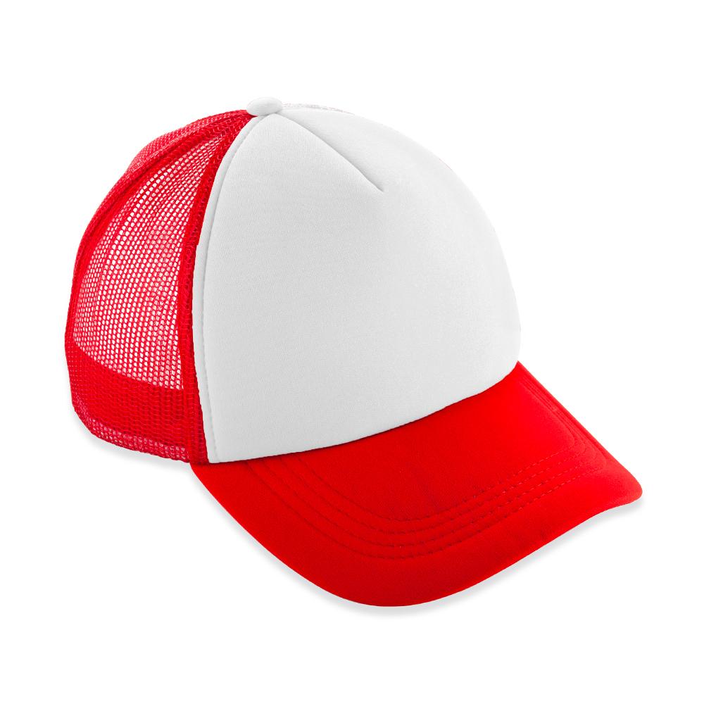 Gorra trucker .Blanco-Rojo miniatura 4