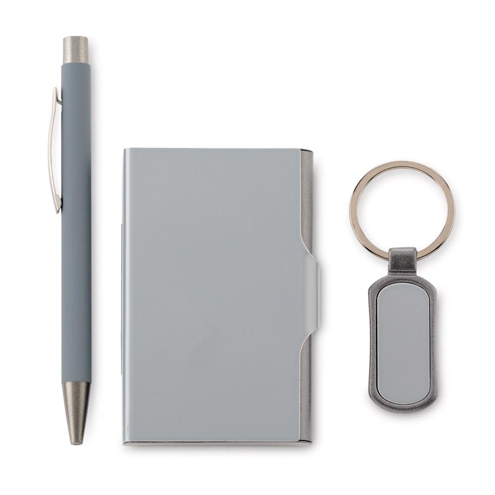 Set de llavero y portatarjetas ml-372 - oferta oferta Gris miniatura 6