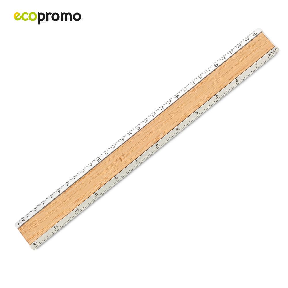 Regla con aluminio 30cm Bamboo front