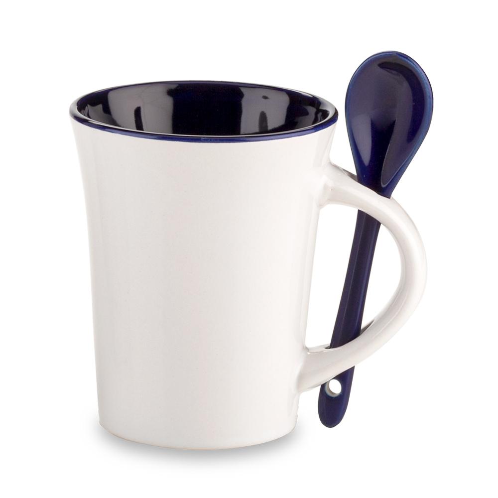 Mug ceramica con cuchara trump 10oz Azul miniatura 4