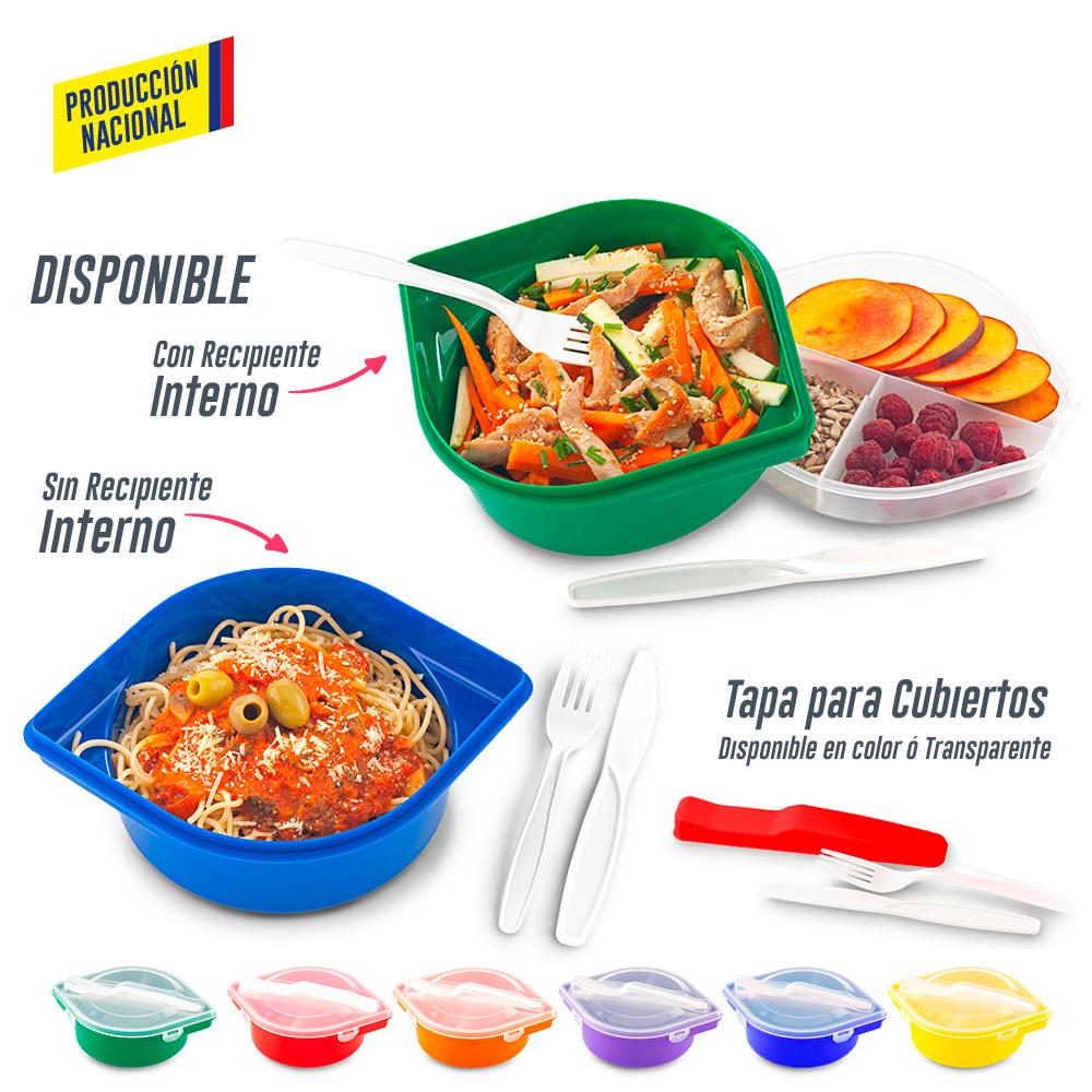 Portacomidas con cubiertos jakarta - produccion nacional produccion nacional Azul front