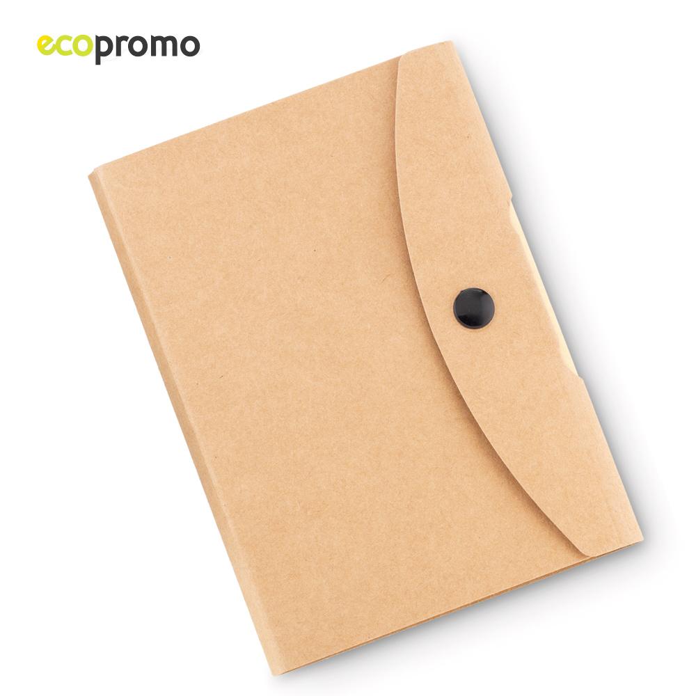 Libreta con boligrafo button reciclable Azul miniatura 4