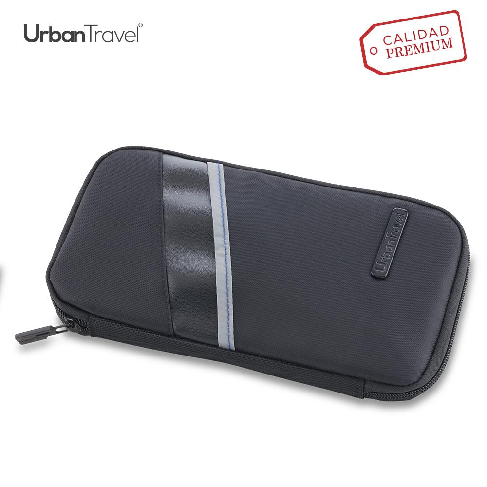 Portapasaporte vester urban travel Negro-gris miniatura 4