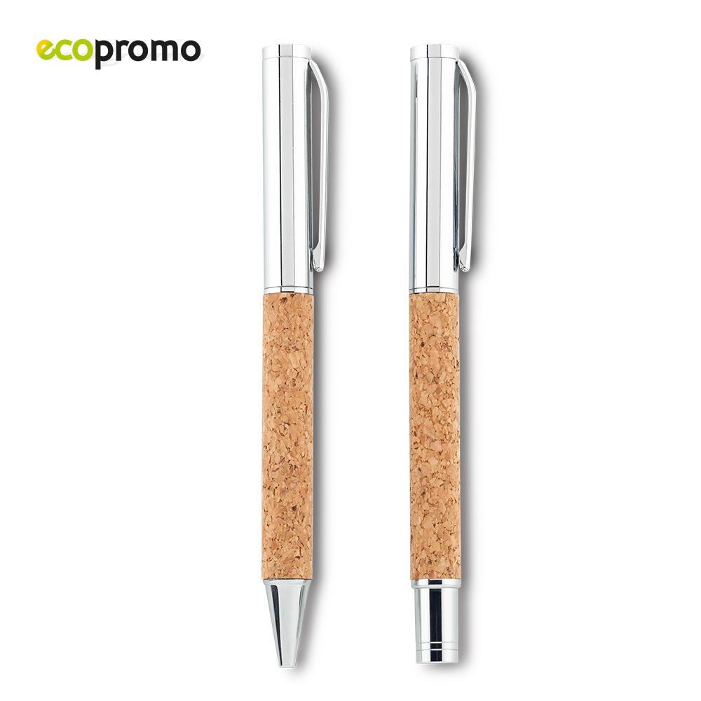 Set de boligrafos cork Corcho-silver miniatura 3