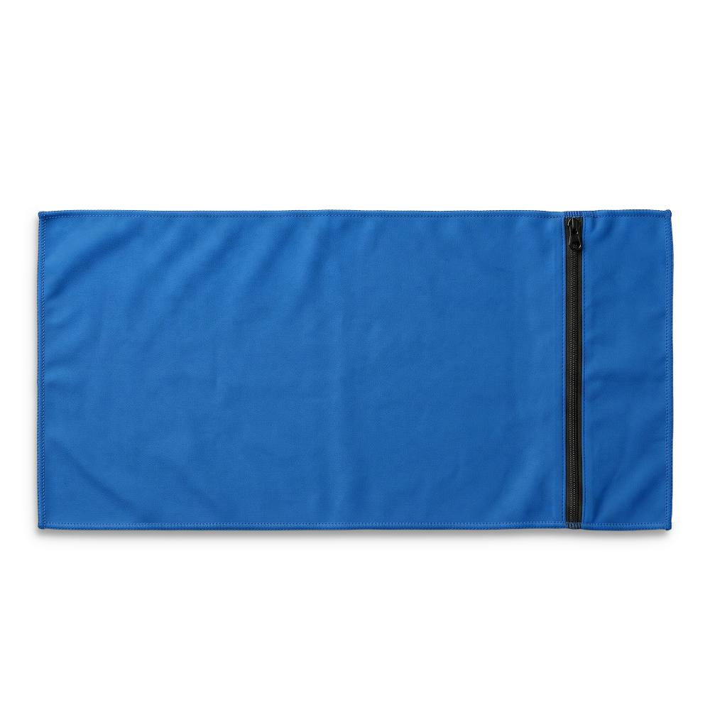 Toalla en microfibra multiusos con bolsillo nuevo produccion nacional Toalla Azul 30x80 -confección miniatura 4