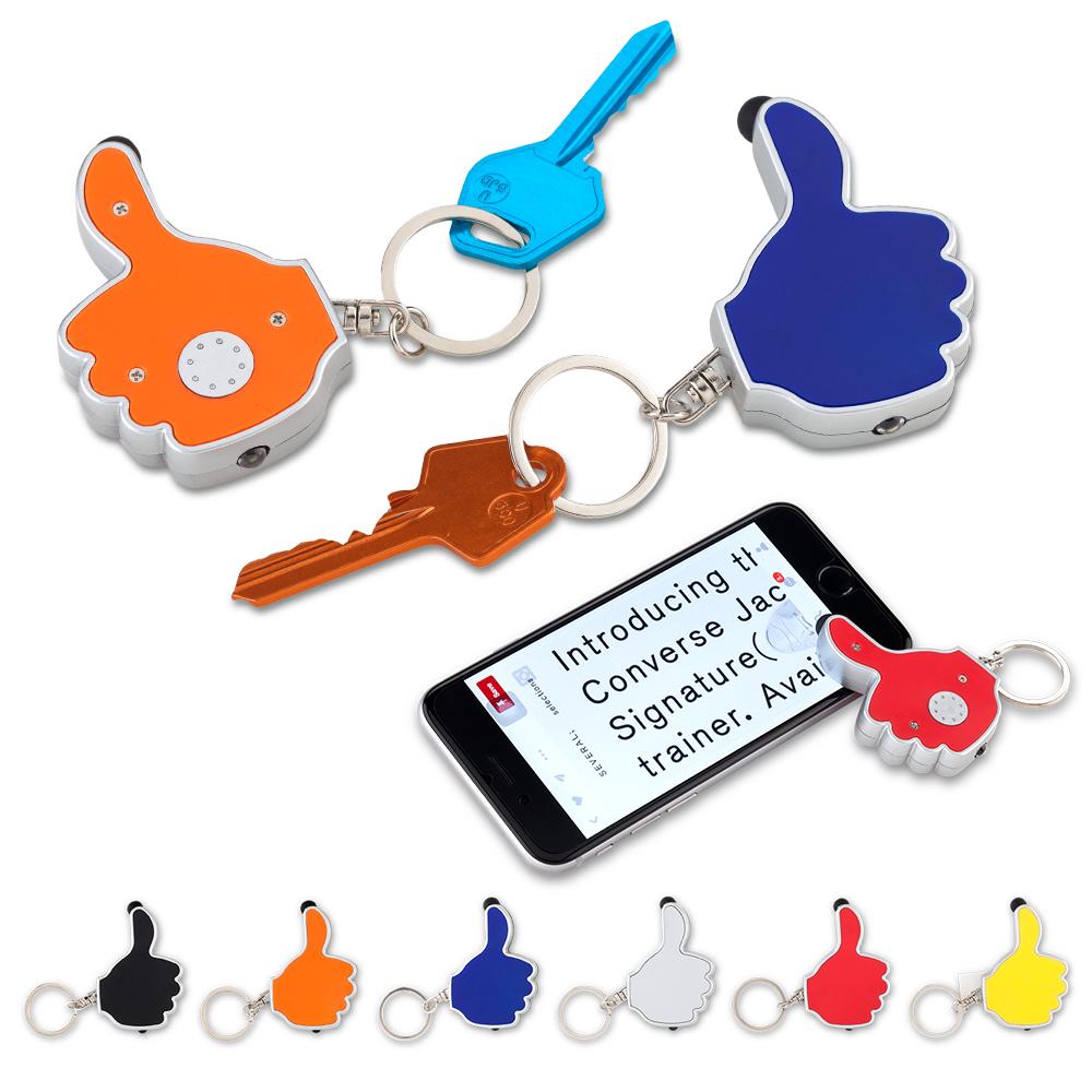 Llavero linterna like it con stylus Amarillo front