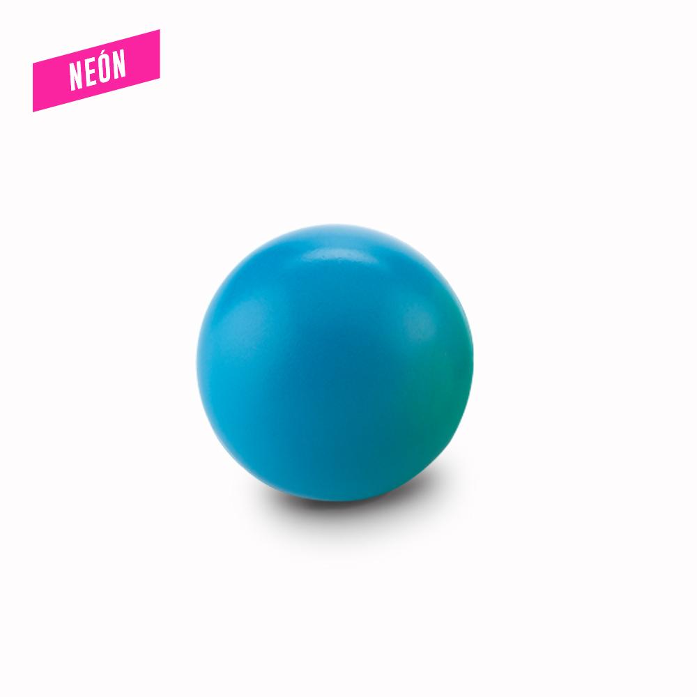 Bola antiestrés neón 6,7cm Azul Neon miniatura 3