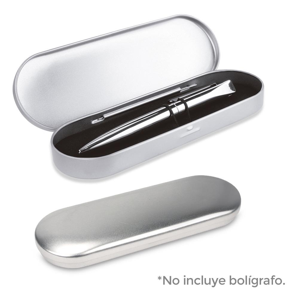 Estuche aluminio Silver front