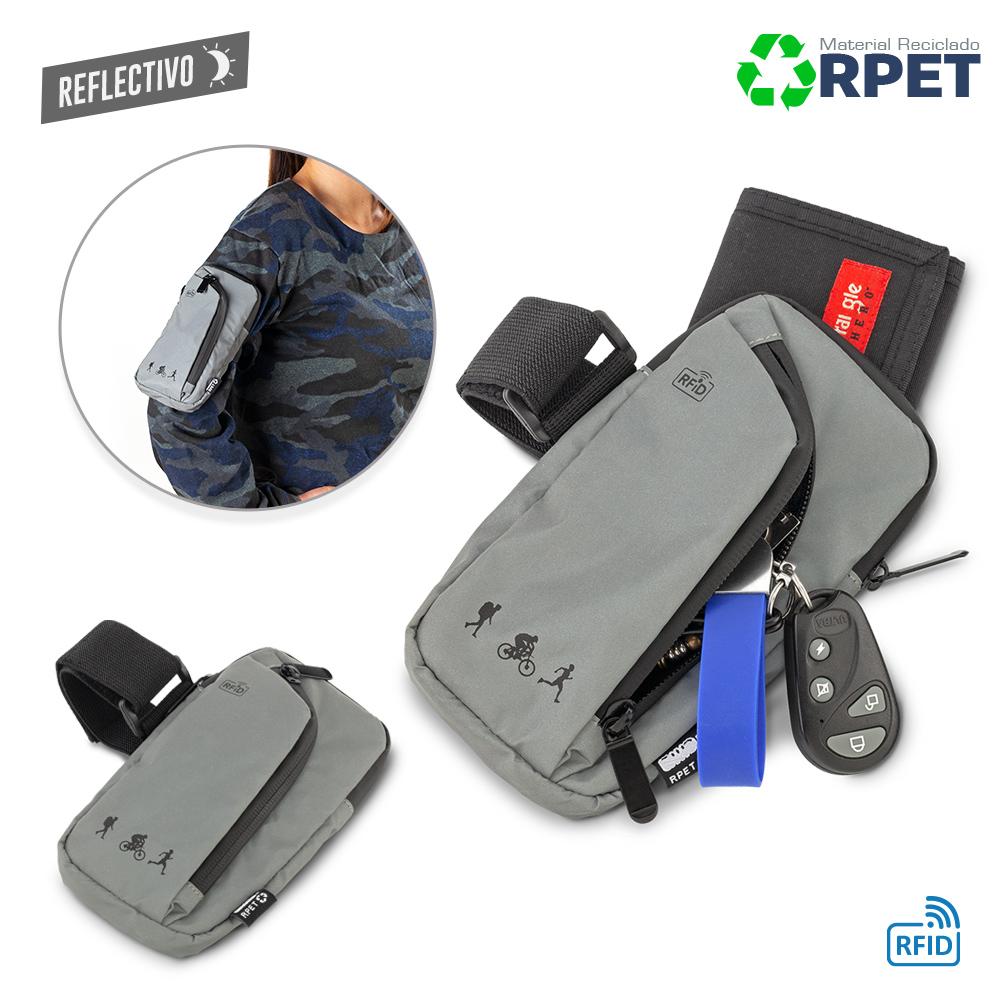 Funda portacelular reflect sport rpet Silver front