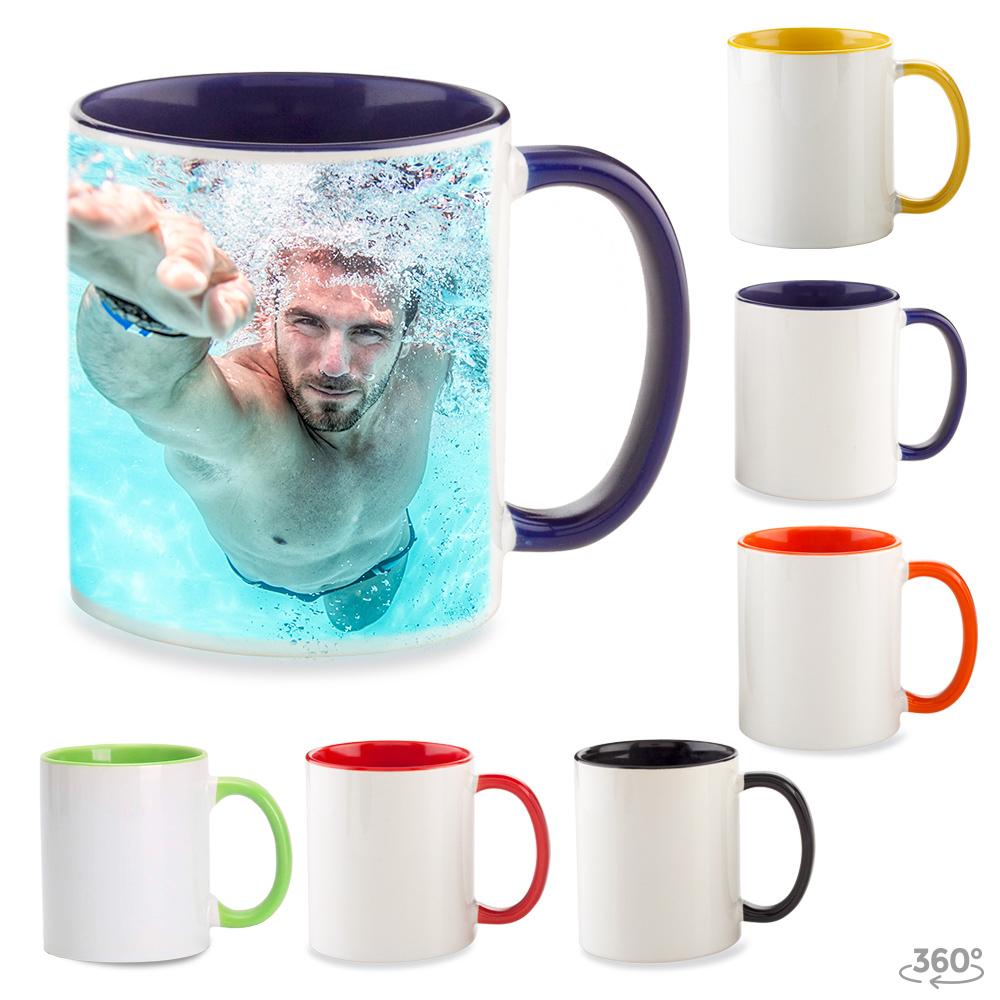 Mug ceramica para sublimacion i 11oz Blanco-Rojo miniatura 2