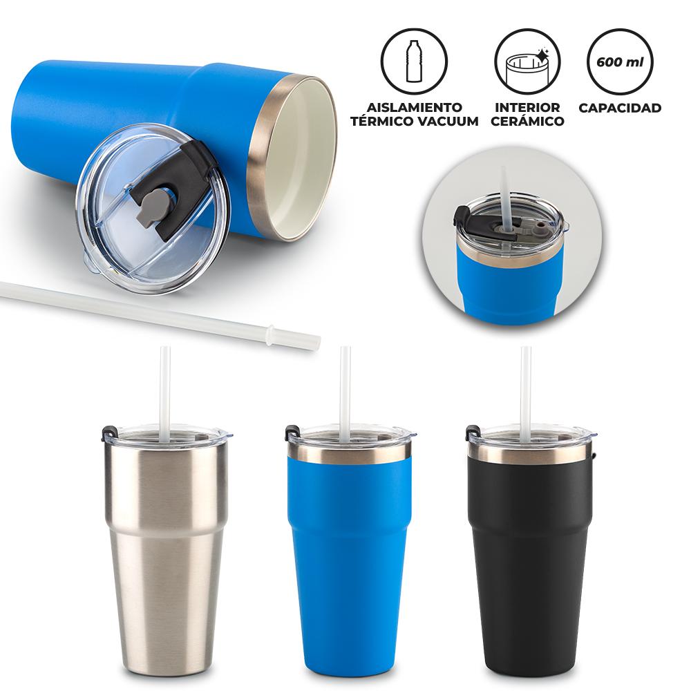 Mug metalico lumix 600 ml Negro front