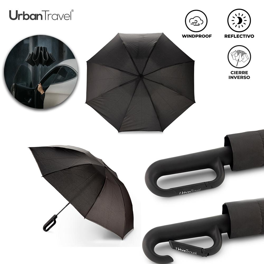 Paraguas kahlo urban travel 23 Negro front