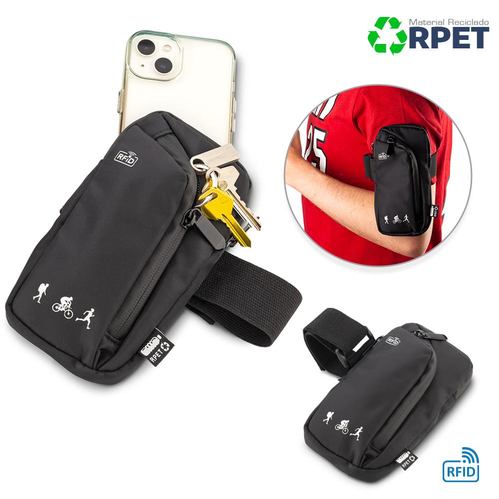 Funda portacelular sport rpet Negro front