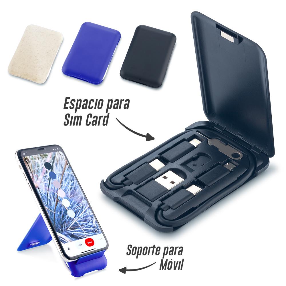 Set de cables de carga mini kit Negro front