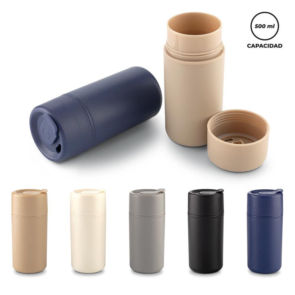 Mug plástico quovo 500 ml Azul front