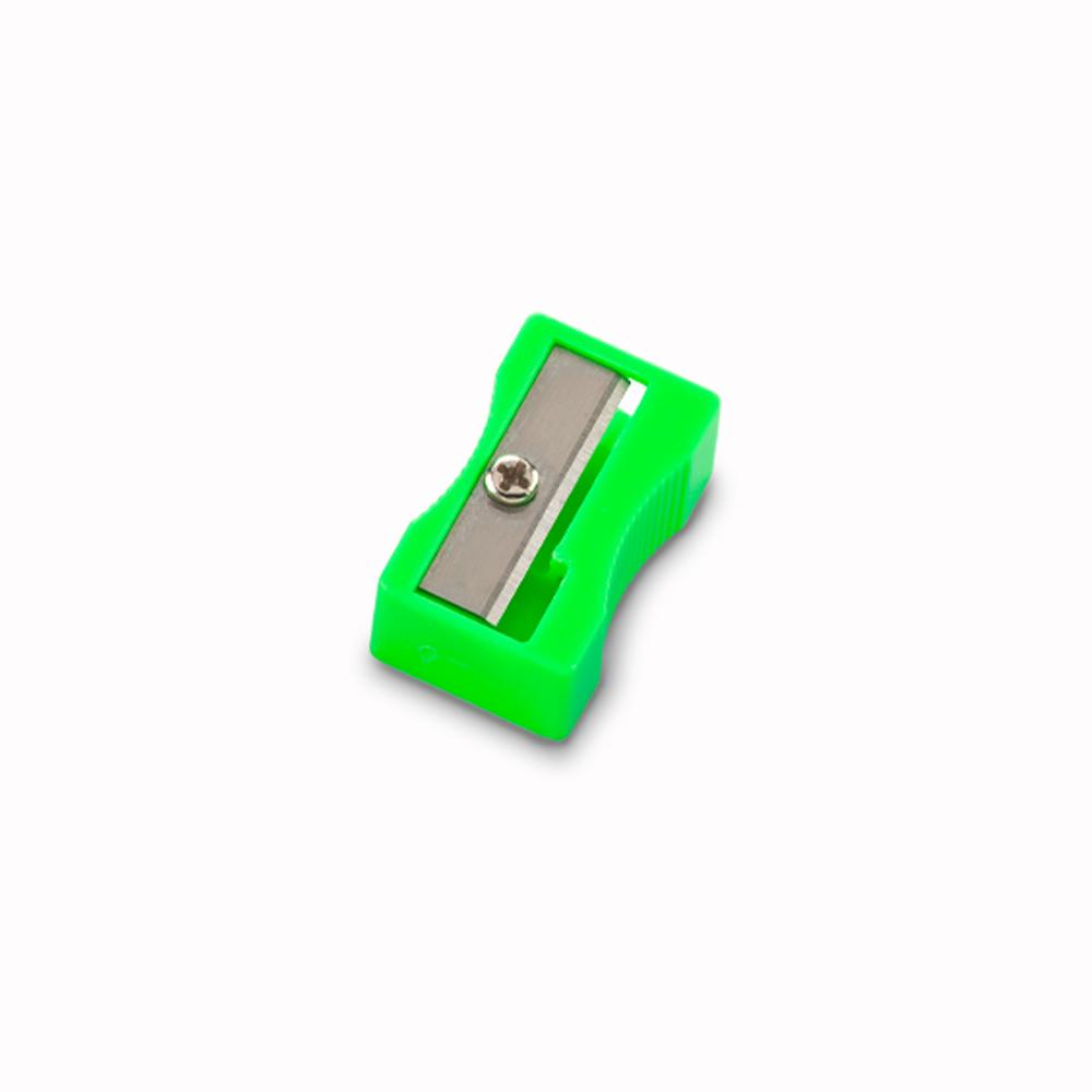 Tajalápiz plástico school Blanco miniatura 6
