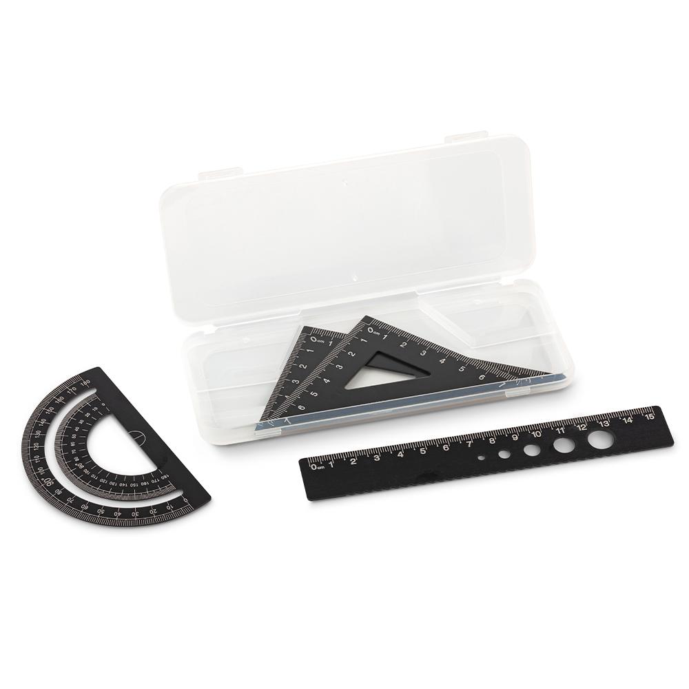 Set de reglas metálicas Negro miniatura 3