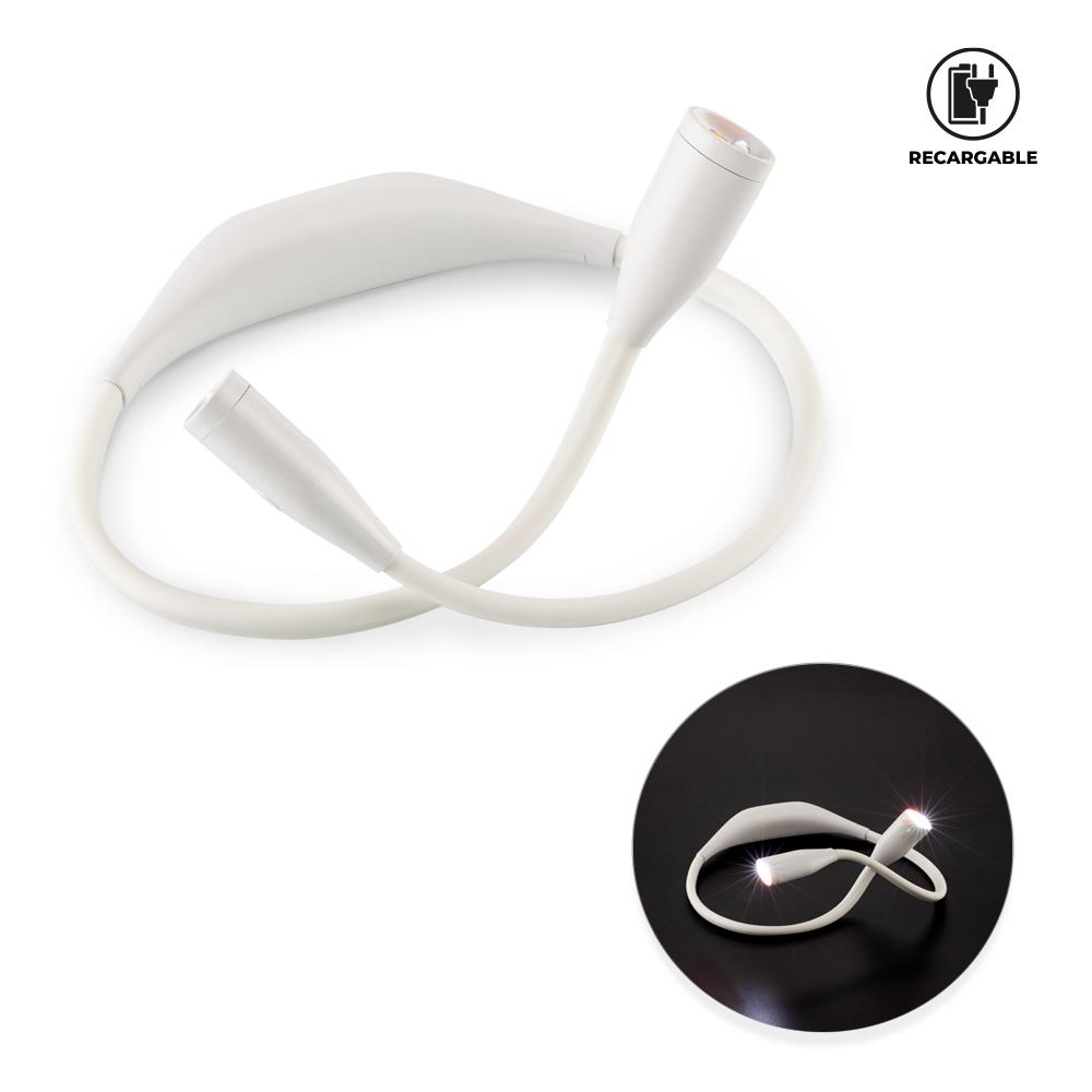 Linterna recargable neck Blanco front