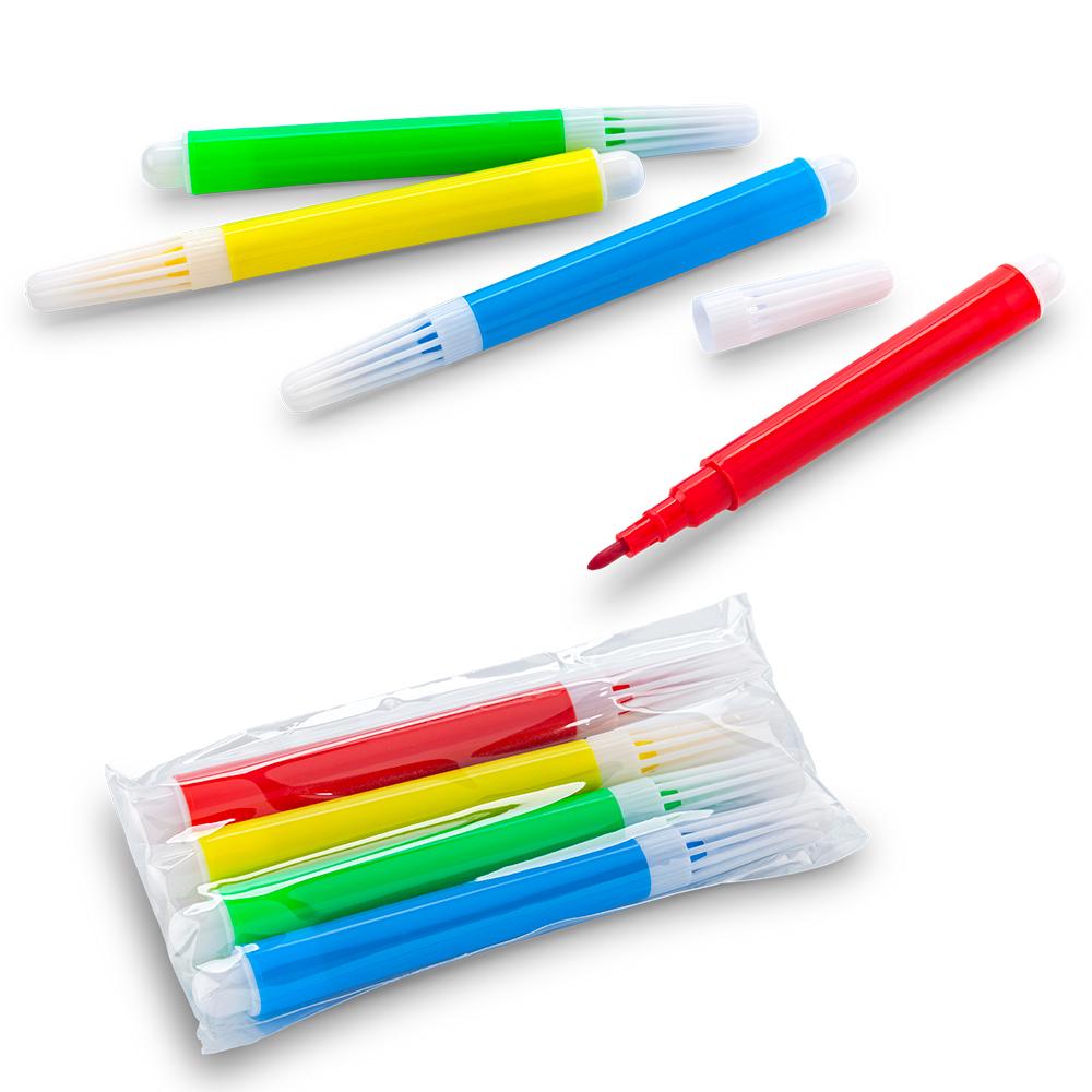 Set de 4 mini marcadores tinta lavable Surtido front