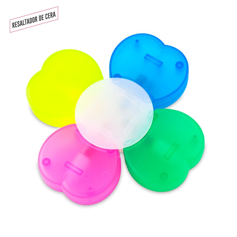 Resaltador magico en cera flower - 4 colores Base Bl Tr-Resaltador Surtido miniatura 3