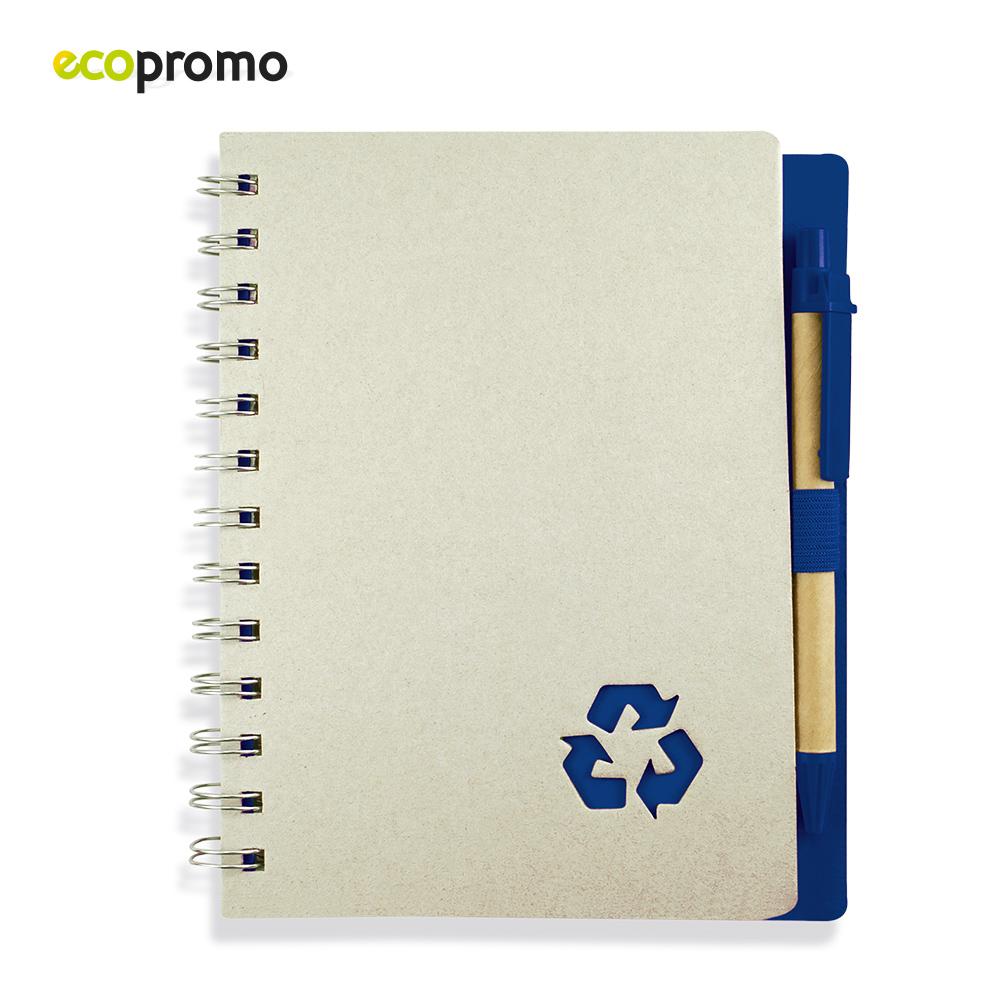 Libreta con boligrafo recycle eco Rojo front