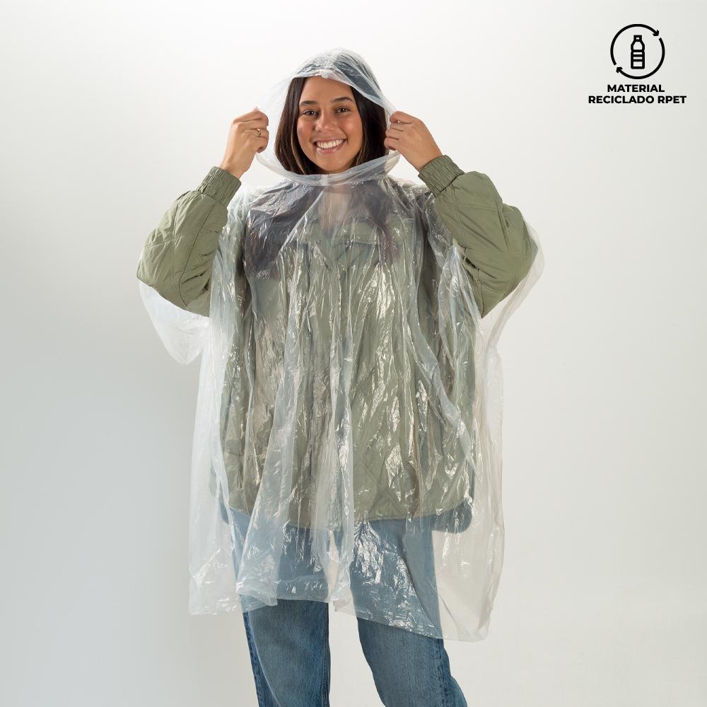 Poncho en bolsa rpet Negro miniatura 7