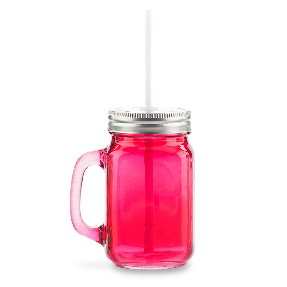 Jarra en vidrio kolors 16oz Rojo miniatura 4