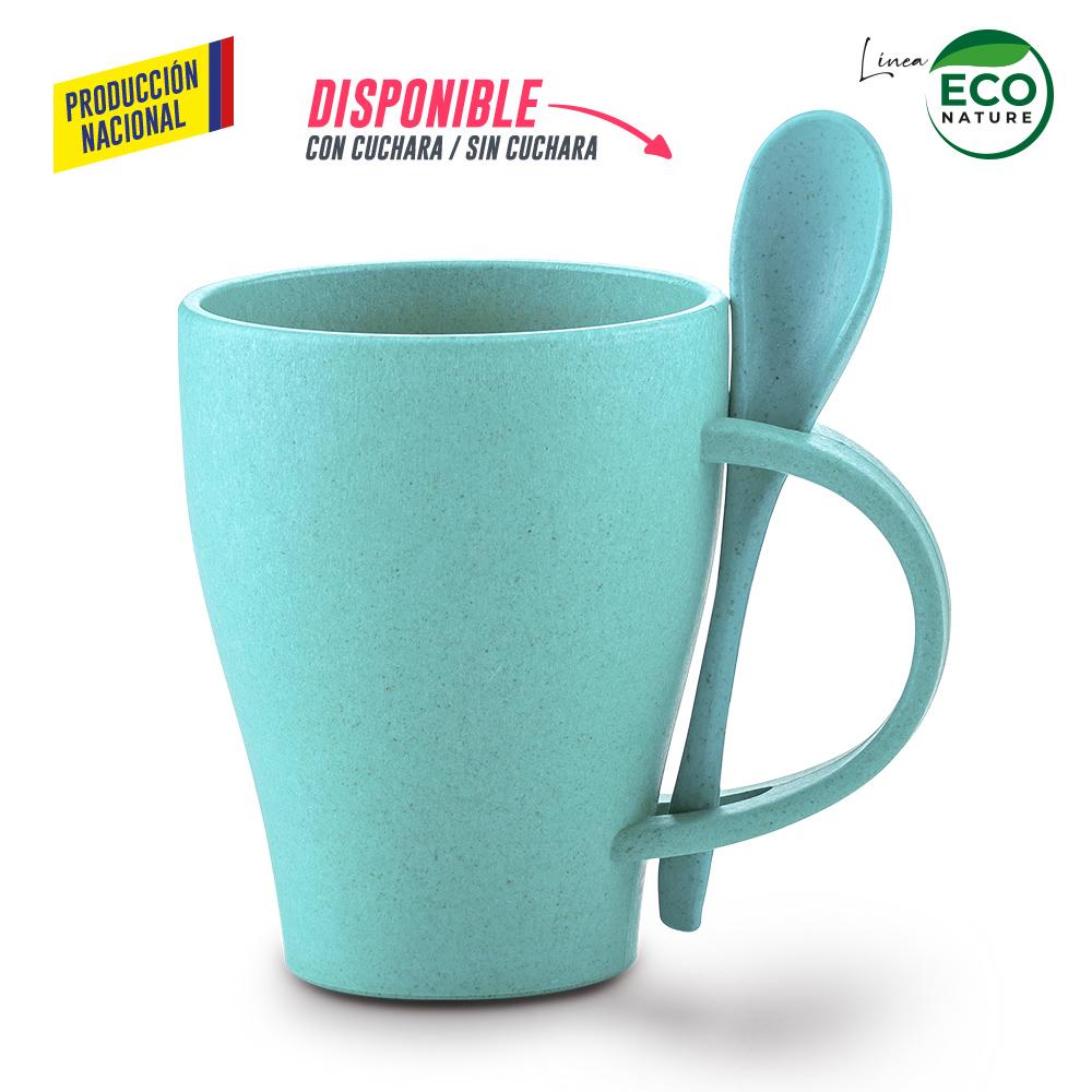 Mug plastico con cuchara tiffany 350ml - produccion nacional produccion nacional Mug blanco miniatura 5