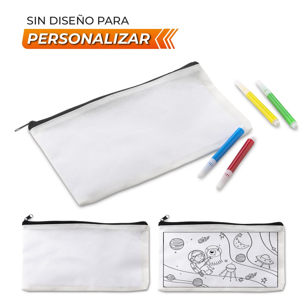 Cartuchera en cambrel kidz sin diseño. Blanco front