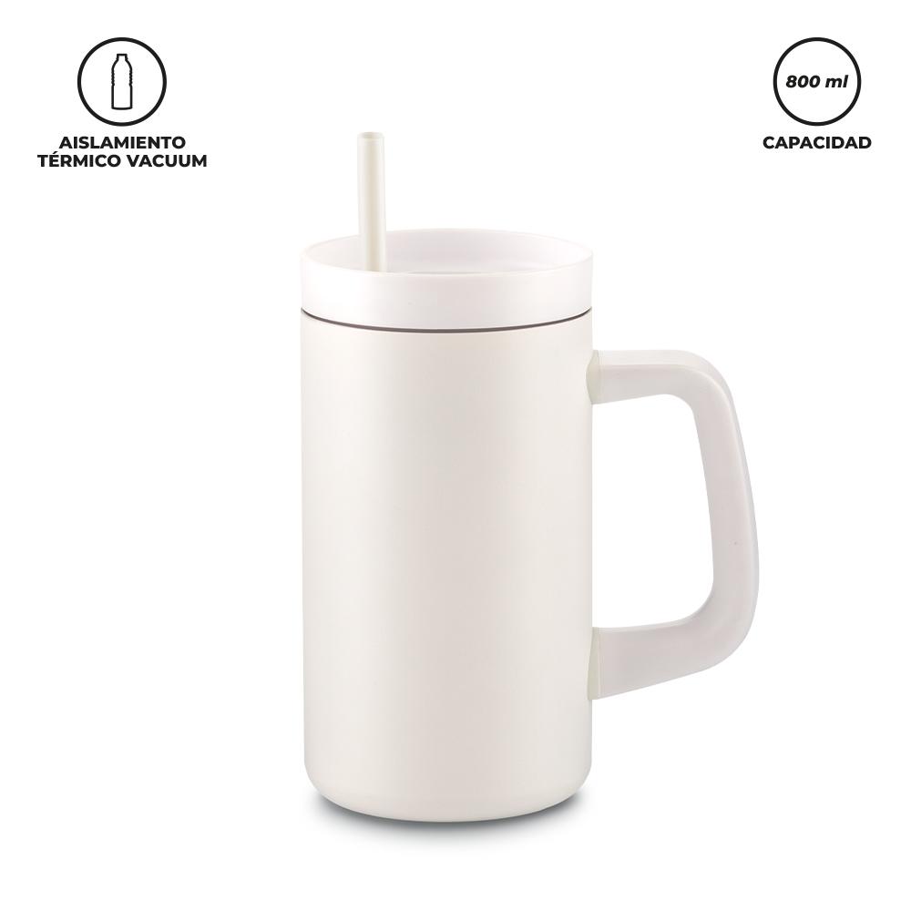 Mug metálico micron 800 ml Blanco miniatura 3