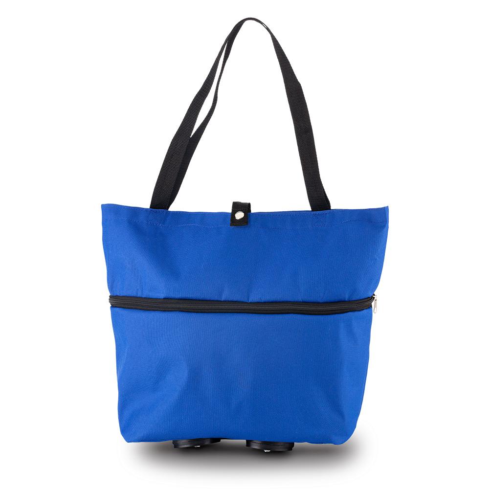 Carrito shopping bag zipper Azul Royal miniatura 5