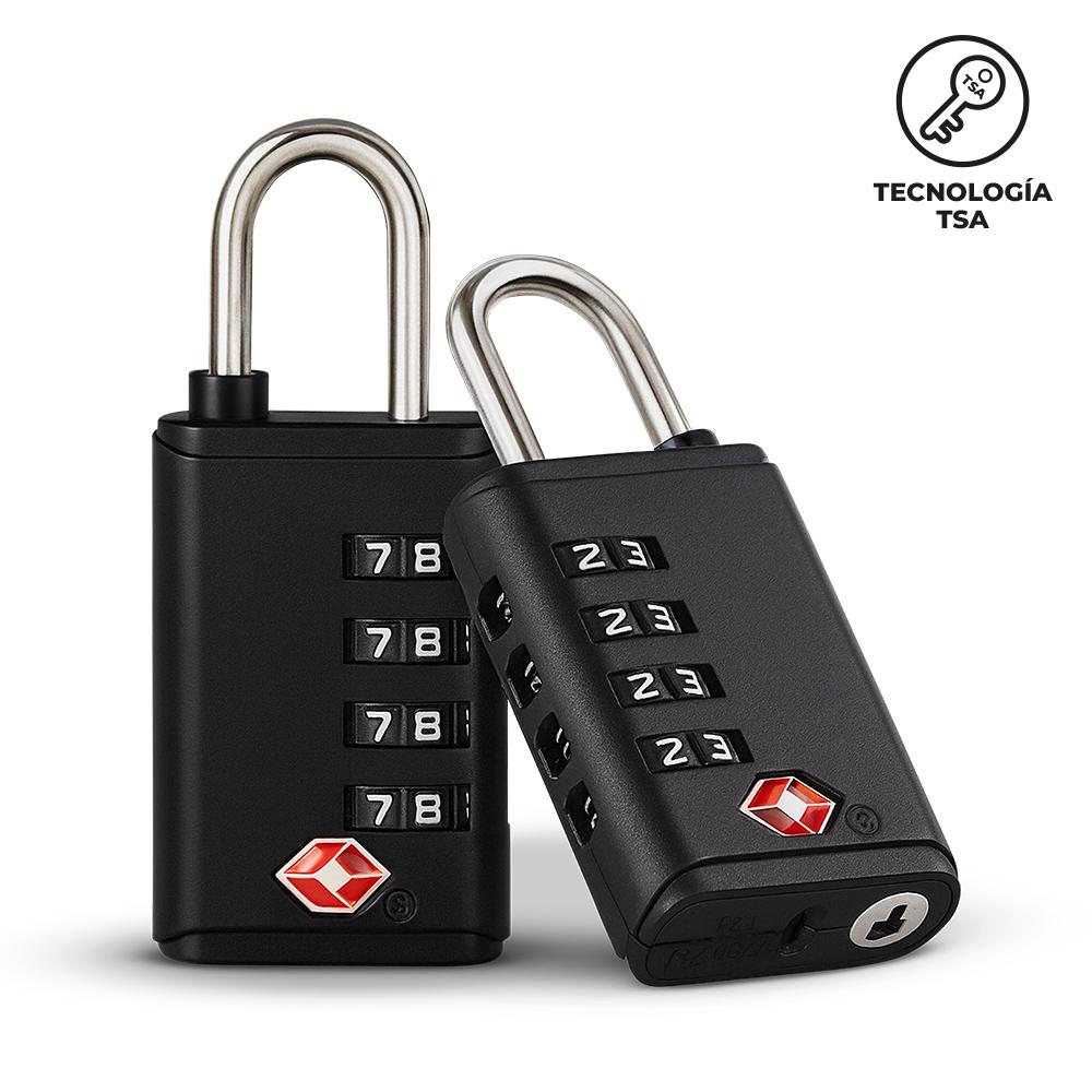 Candado de clave tsa nuevo Negro miniatura 2
