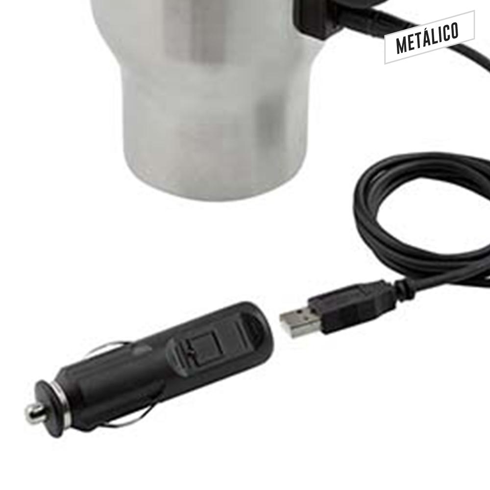 Mug metalico warmer 450ml Negro-silver miniatura 5